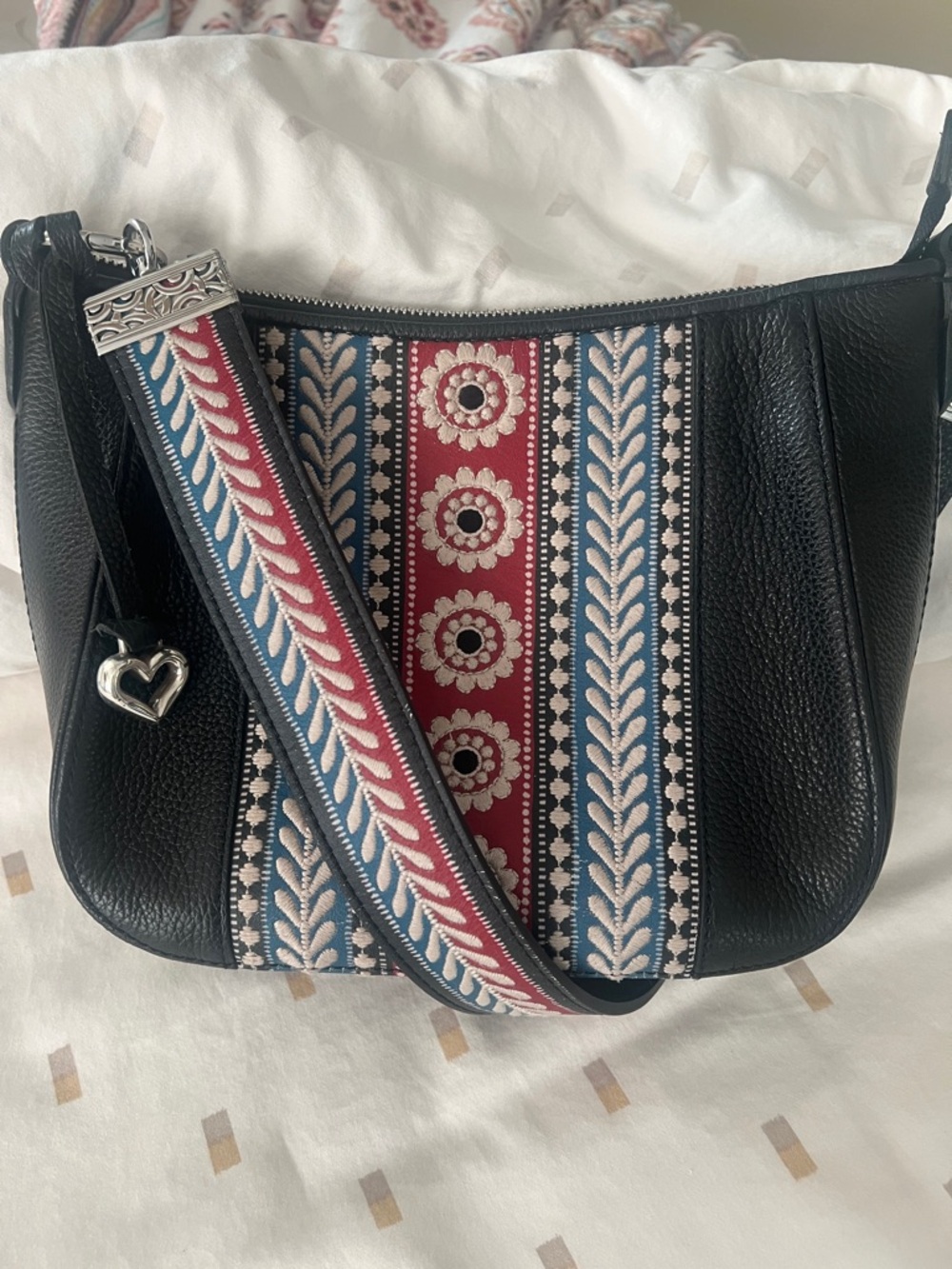 Brighton nwot black purse with embroidery